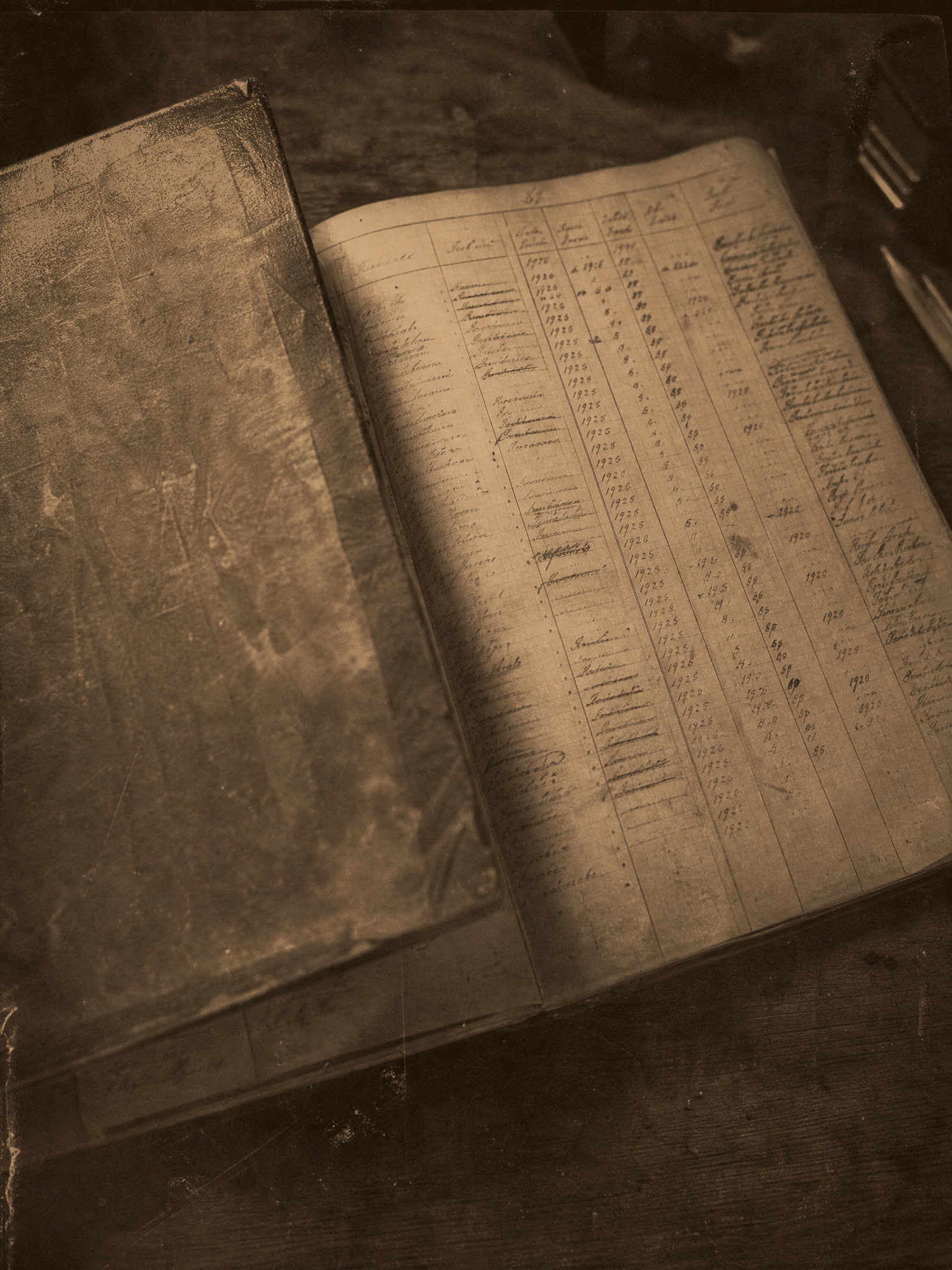 The original Trinity Boxing Club membership ledger, 1920–1928